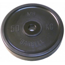 Блин обрезиненный черный MB 50 кг ф50 мм Евро - Классик в Москве