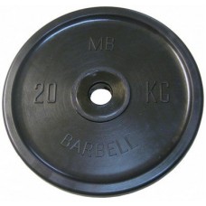 Блин обрезиненный черный MB 20 кг ф50 мм Евро - Классик в Москве