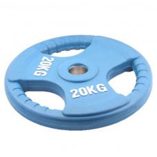 Олимпийский диск евро-классик (синий) с тройным хватом 20 кг в Москве