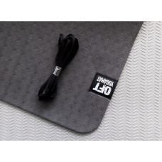 Мат для йоги 6 мм двухслойный черный-серый Original Fit.Tools в Москве