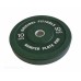 Диск бамперный 10 кг (зеленый) Original Fit.Tools олимпийский ф50 мм для кроссфита в Москве