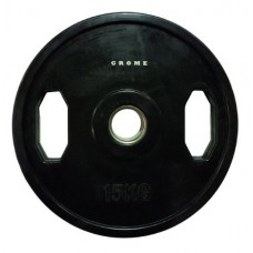 Диск олимпийский обрезиненный со стальной втулкой 15 кг. GROME WP027-15 в Москве